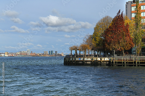 Photography Huson River Promenade in South Cove Park, Battery Park