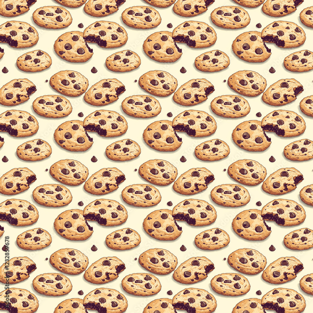 seamless pattern with cookies seamless pattern with cookies