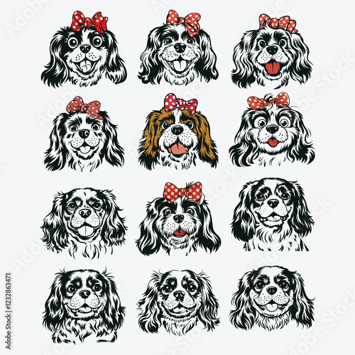 Cavalier King Charles Spaniel Peeking Dog cavalier svg cavalier mom