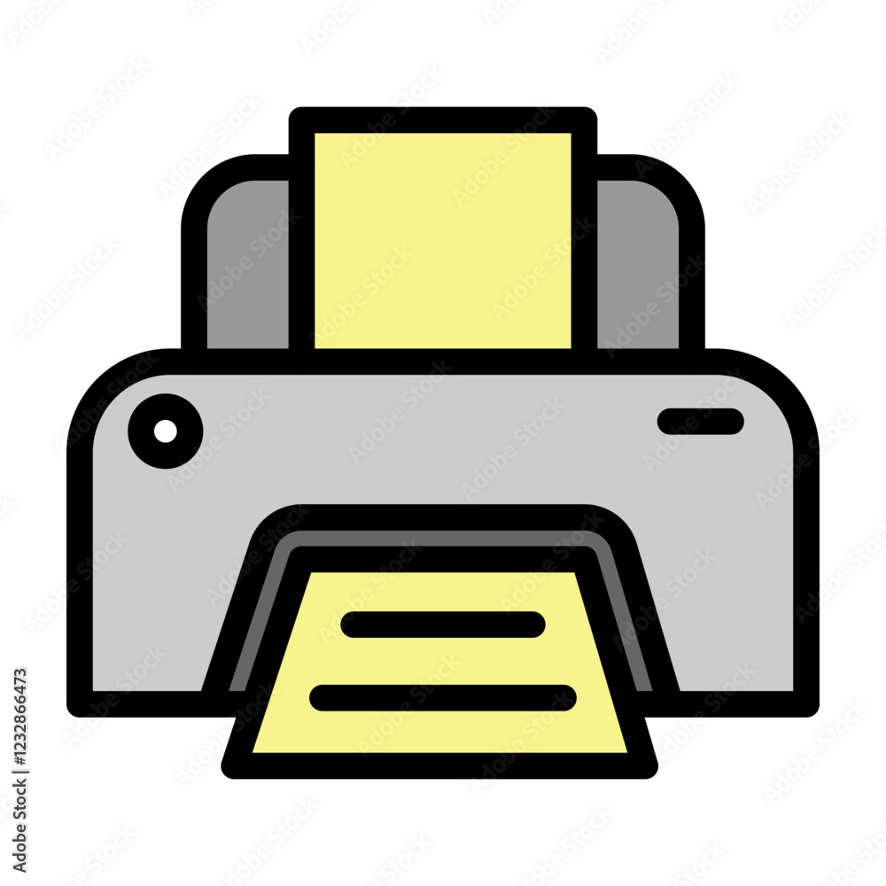 Printer Vector Filled Icon Design Printer Vector Filled Icon Design