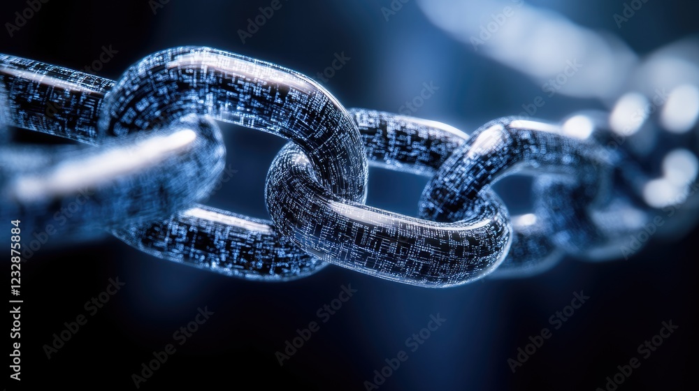 Digital Chain Links Interconnected Secure Data Digital Chain Links Interconnected Secure Data
