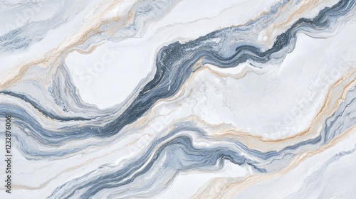 Wallpaper Mural Abstract Blue and White Marble Swirls Design Torontodigital.ca