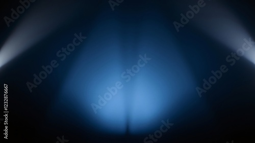 Dramatic Blue Spotlight Background with Two Light Beams