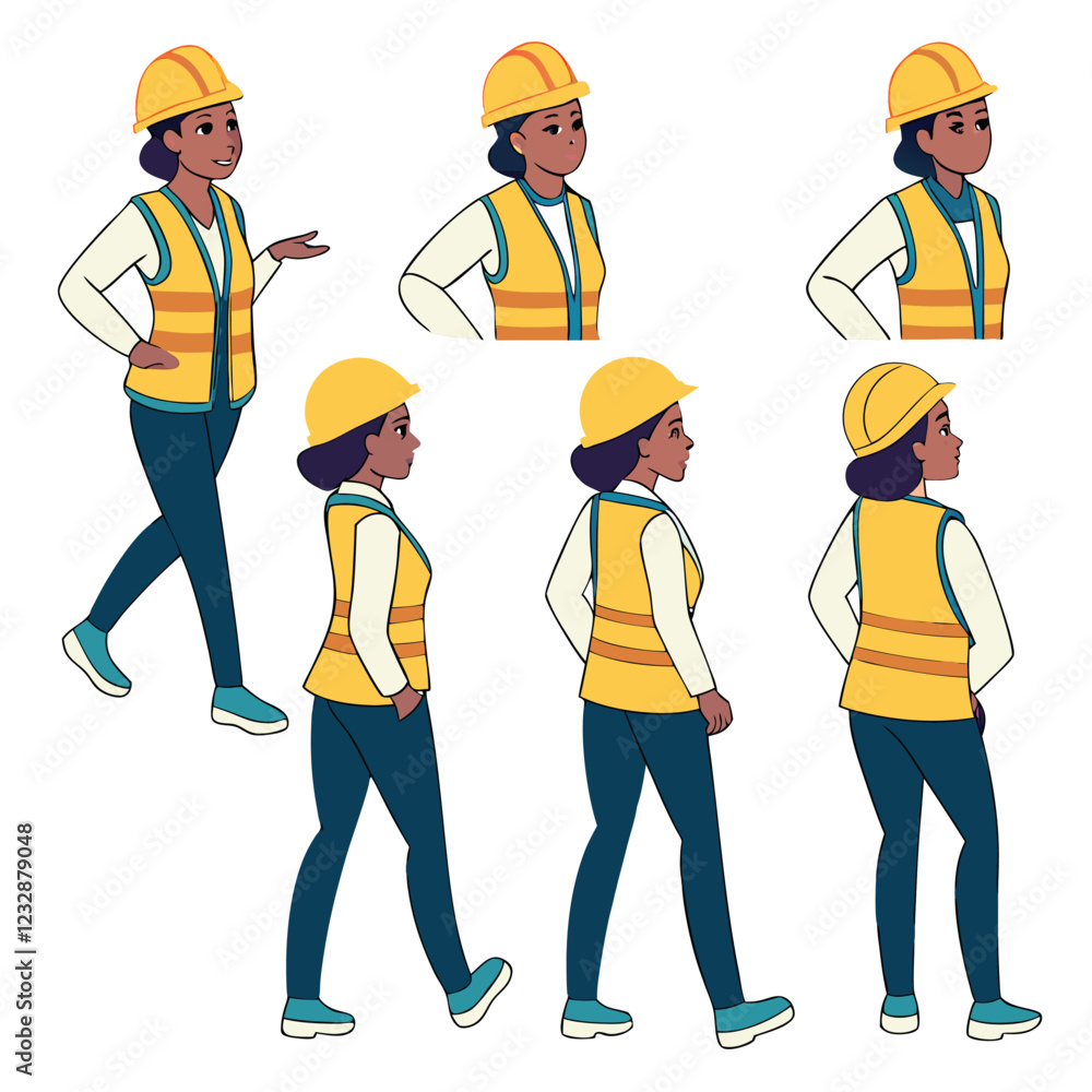 Engineers talking. Teamwork isometric icon. Working characters Engineers talking. Teamwork isometric icon. Working characters