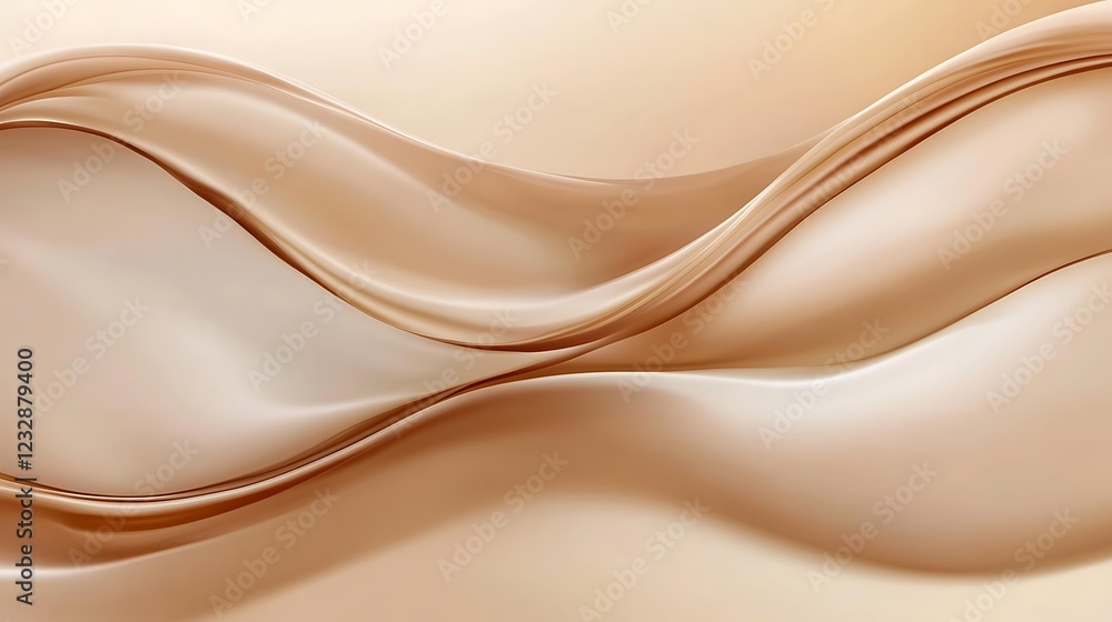 Obraz premium Abstract Beige Waves Flowing Smoothly Together