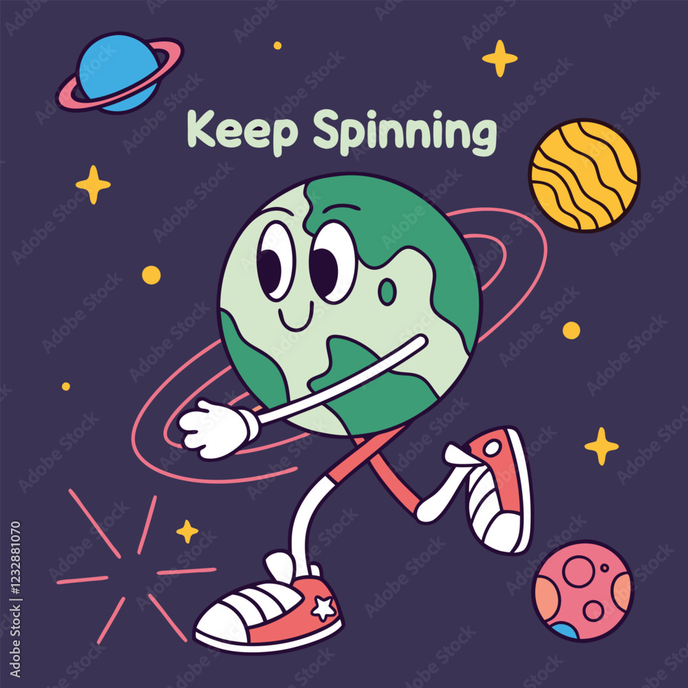 Happy Earth Jogging in Space with, Keep Spinning Happy Earth Jogging in Space with, Keep Spinning