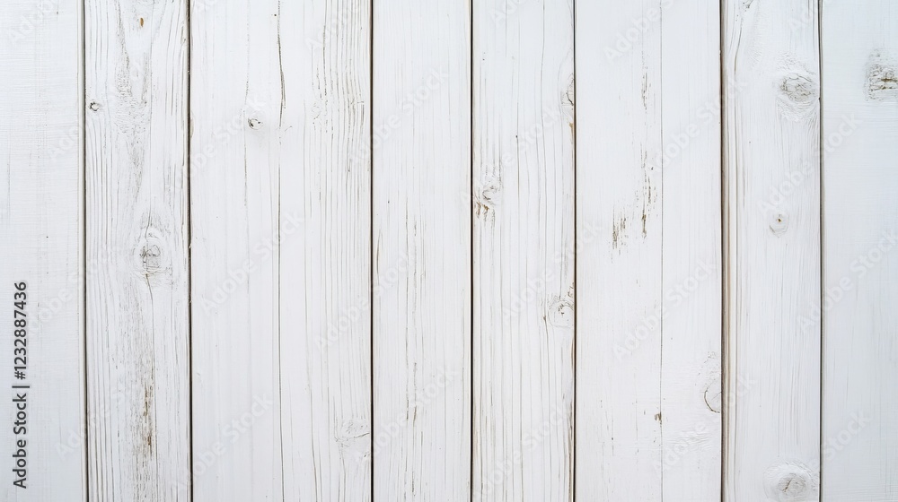 Fototapeta premium A white wooden surface serving as a simple background, viewed from above