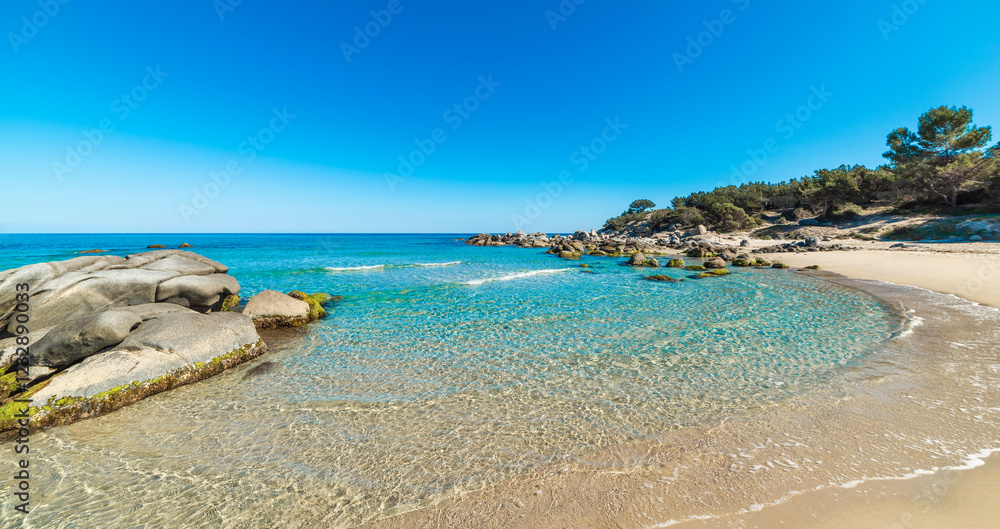 Turquoise water and white sand in Orri beach Turquoise water and white sand in Orri beach