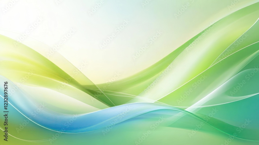 Abstract green and blue wave background. Abstract green and blue wave background.