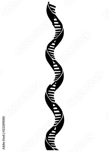 Rotating DNA, Genetic engineering scientific concept. rendered loopable animation of rotating DNA glowing molecule on blue background. Genetics concept. Animation rotation of model DNA