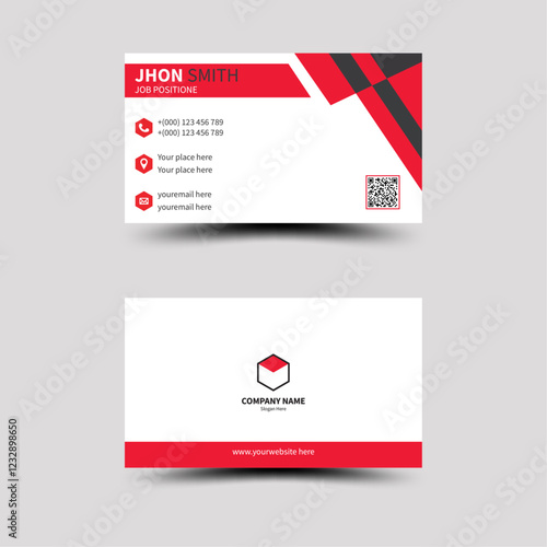 Abstract simple creative modern and clean professional business card template design with texture and pattern, elegant corporate visiting card, name card, corporate business card design with mockup