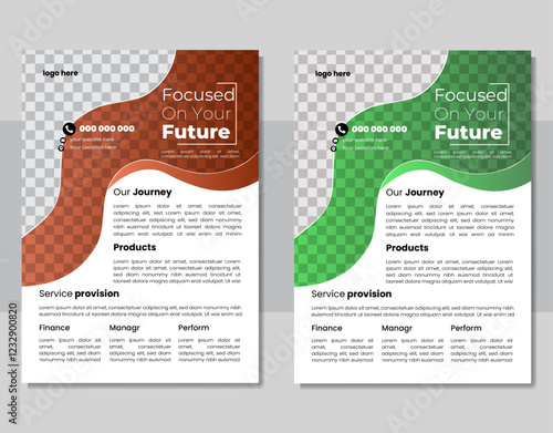 Business Flyer Layout with Gradients Design 