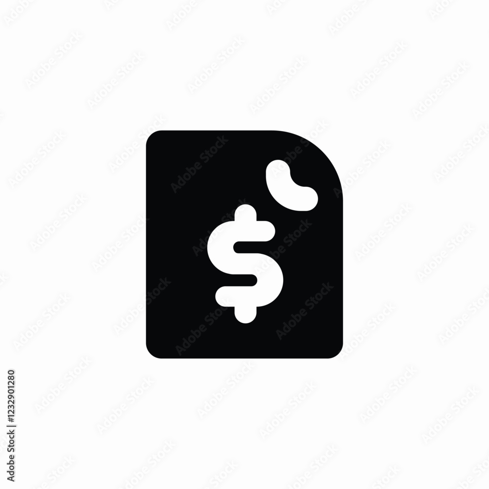finances dollar file icon sign vector finances dollar file icon sign vector