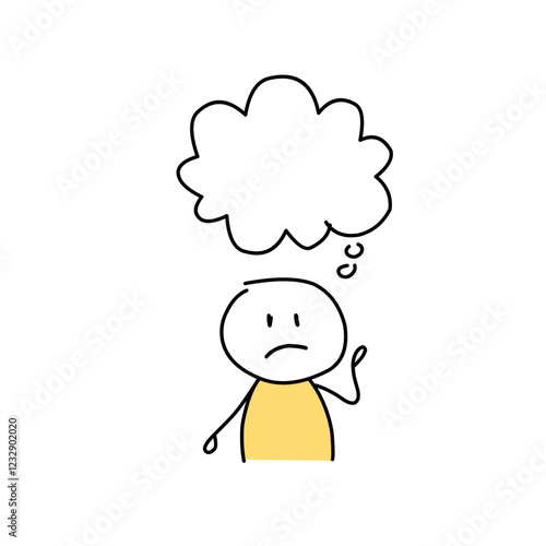 Simple Set thinking Vector