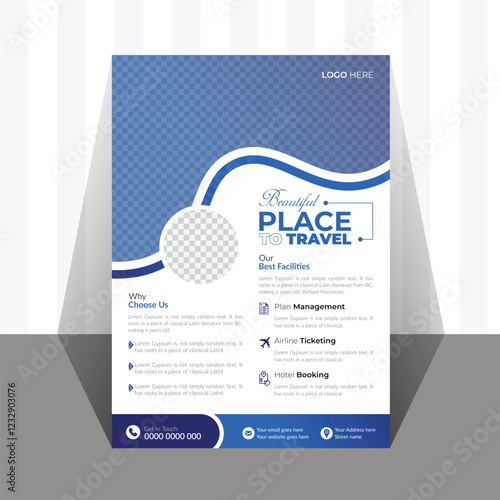 Travel Flyer template design. Summer party flyer design, tour flyer template.