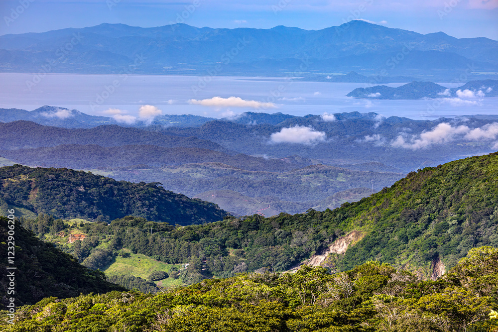 Costa Rica. Gulf of Nicoya seen from Monteverde