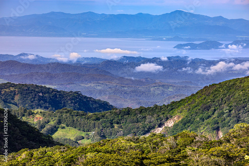 Obraz na płótnie Costa Rica. Gulf of Nicoya seen from Monteverde w salonie