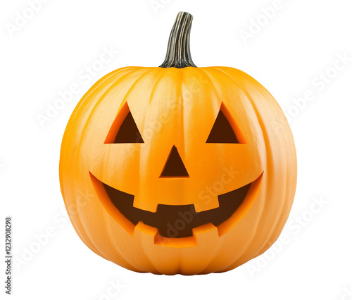 Halloween Pumpkin Jack O’ Lantern Isolated on White