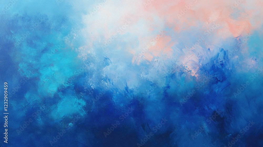Abstract Blue and Peach Textured Painting Abstract Blue and Peach Textured Painting
