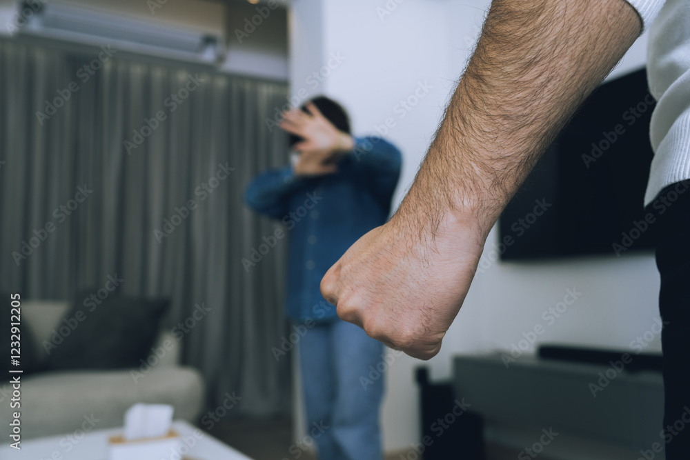 custom made wallpaper toronto digitalSpouses are arguing, husband is physically abusing wife. Concept of family disputes problems