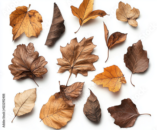 colourful leafes from different trees photo