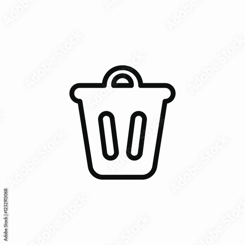 garbage waste bin icon sign vector