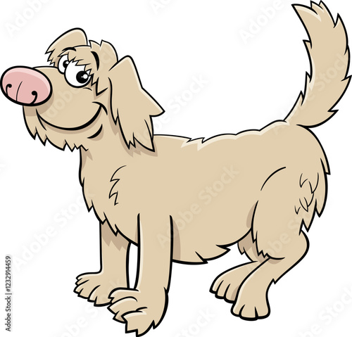 funny cartoon shaggy dog animal character