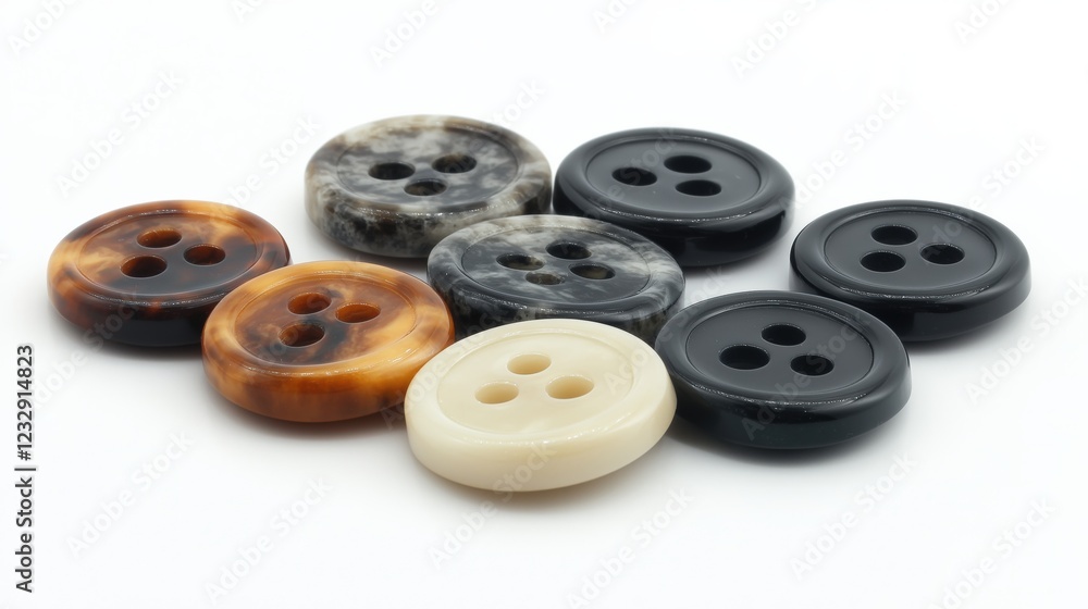A row of buttons with different colors and designs A row of buttons with different colors and designs