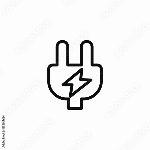 power outlet plug icon sign vector