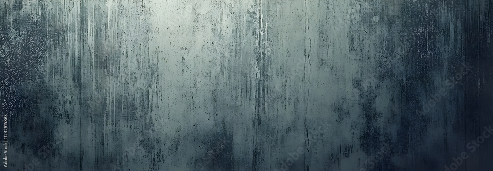 Obraz premium Weathered gray concrete wall surface featuring textured panoramic grunge pattern, emphasizing raw industrial design backdrop