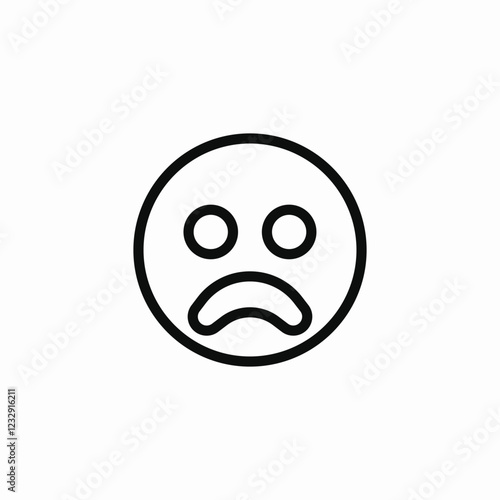 sad impression icon sign vector