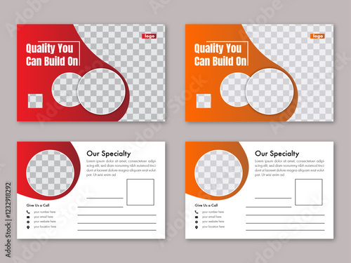 Real Estate Corporate business postcard design template