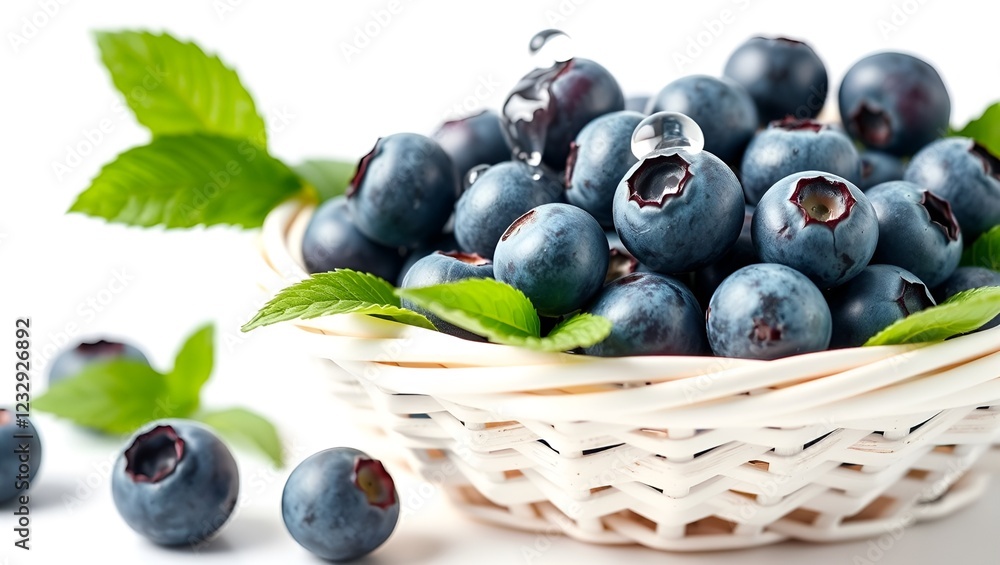 blueberries in a basket blueberries in a basket