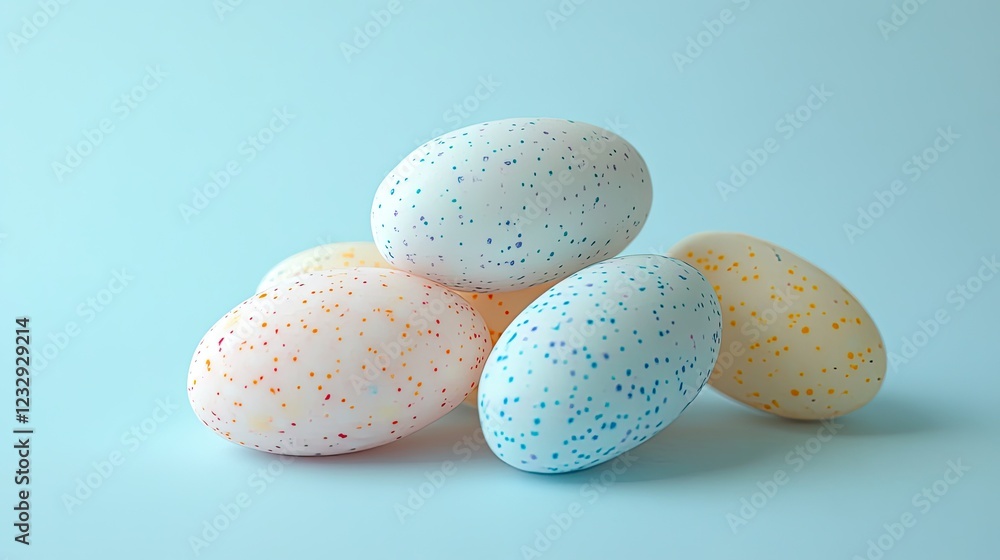 Speckled Easter Eggs Arranged in a Pyramid Shape Speckled Easter Eggs Arranged in a Pyramid Shape