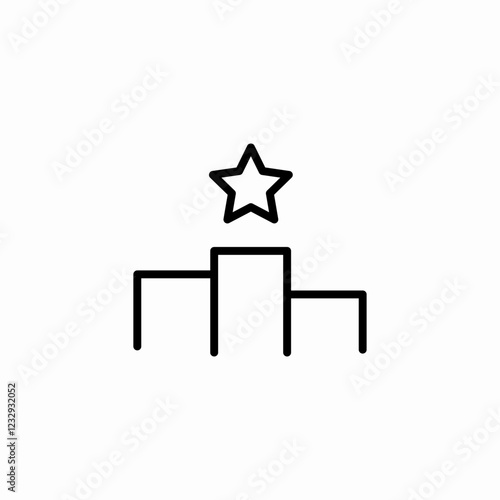 medal award positions icon sign vector