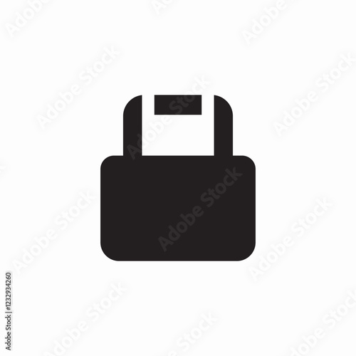 security square lock icon sign vector