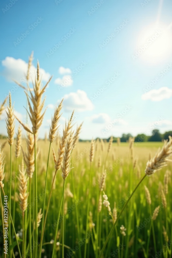 Wild, tall prairie grasses swaying gently in breeze, Canadian prairie, grass Wild, tall prairie grasses swaying gently in breeze, Canadian prairie, grass