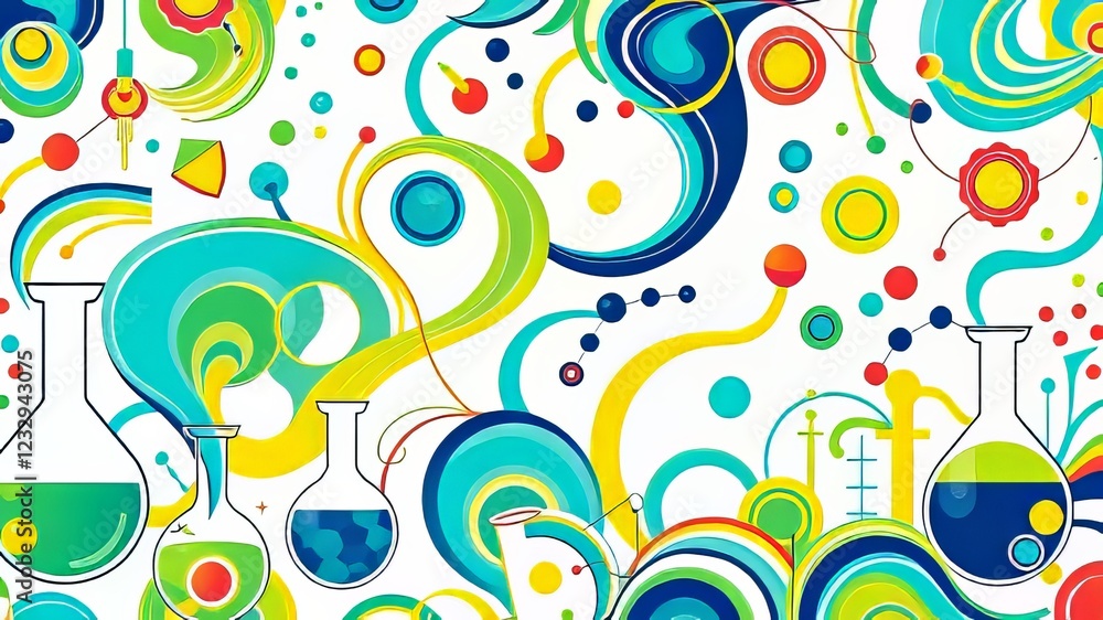 Vibrant Science Lab Background - Abstract Patterns Vibrant Science Lab Background - Abstract Patterns