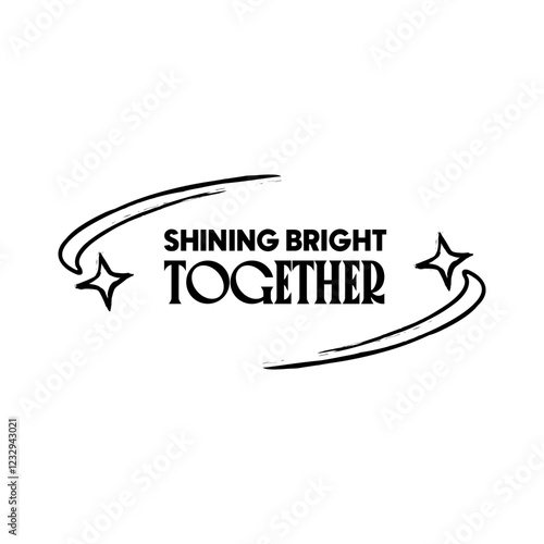 shining bright together, lovely romantic card design