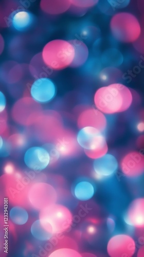 Colorful bokeh lights create a vibrant atmosphere in a festive celebration at...