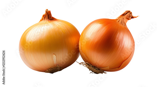 Wallpaper Mural Two Yellow Onions Fresh Vegetable, Perfect for Cooking and Healthy Diets, isolated on transparent background. Torontodigital.ca