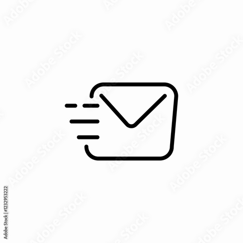 fast message delivery icon sign vector photo