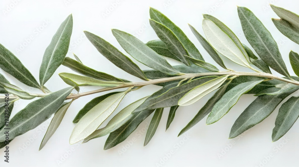Obraz premium Olive branch on white background for design