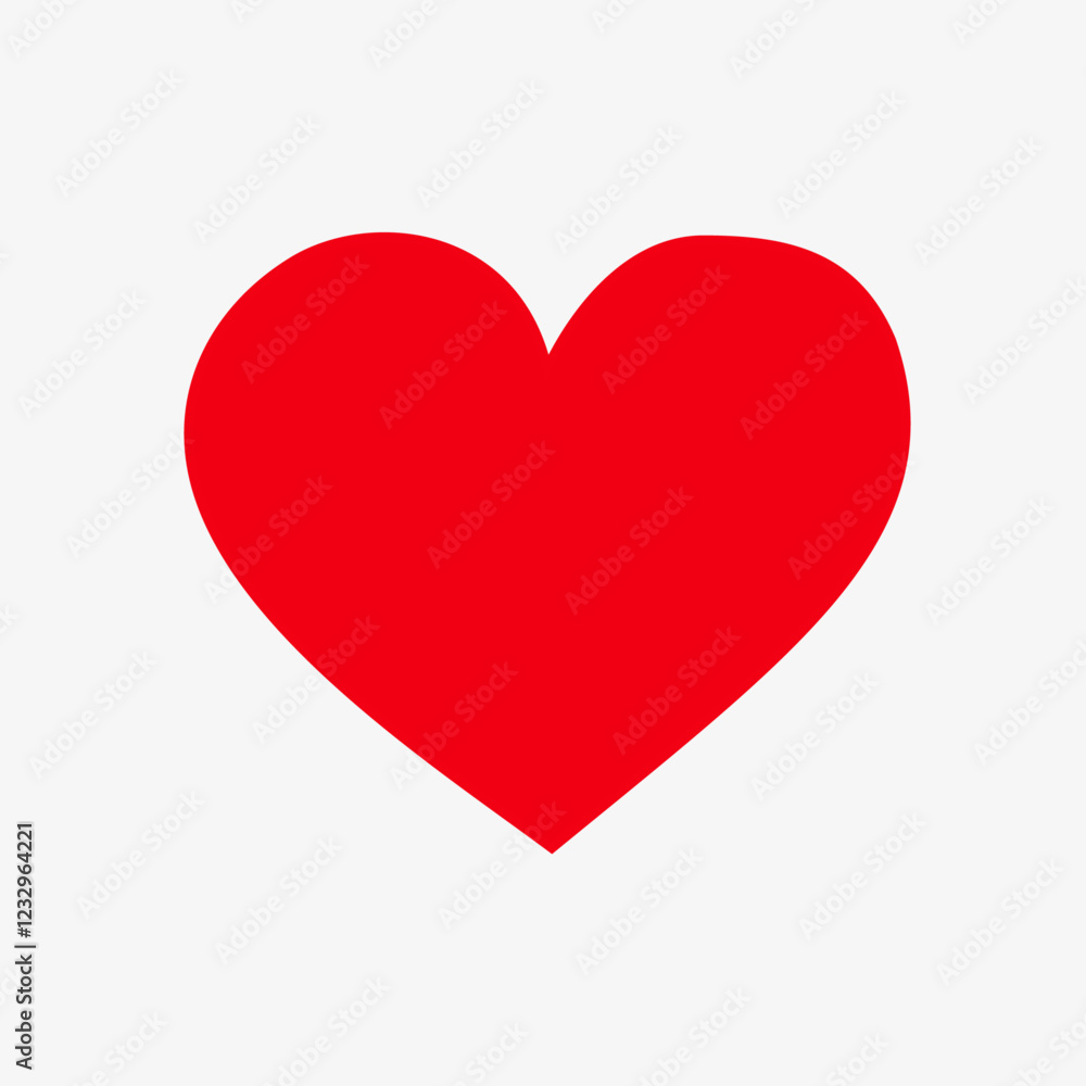 Heart, love, romance or valentine's day red vector icon for apps and websites Heart, love, romance or valentine's day red vector icon for apps and websites