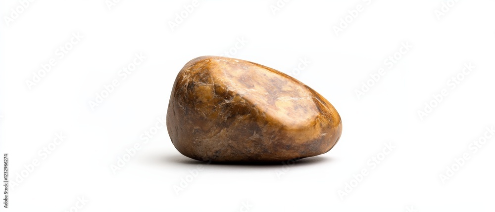 smooth brown and tan gemstone isolated on white smooth brown and tan gemstone isolated on white