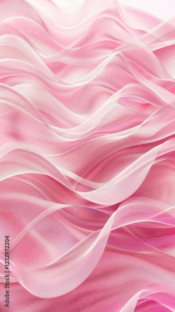 Fototapeta premium abstract waveform texture silk in soft pink background
