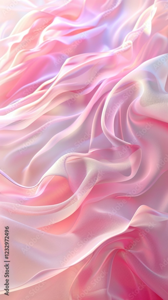 Obraz premium abstract waveform texture silk in soft pink background