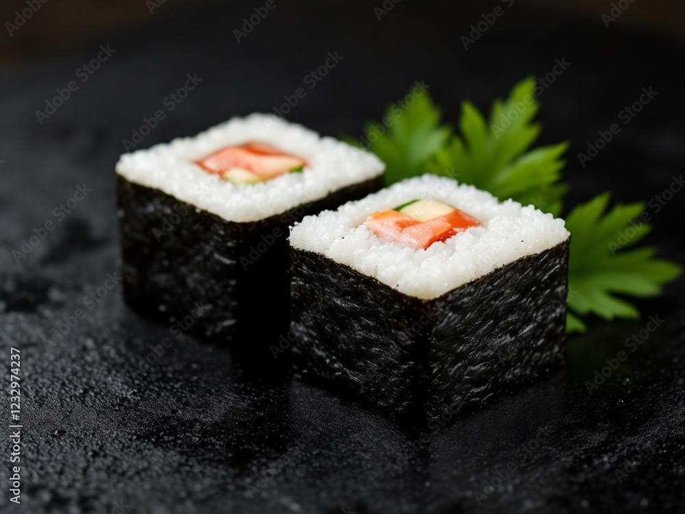 Sushi with salmon. Sushi with salmon.