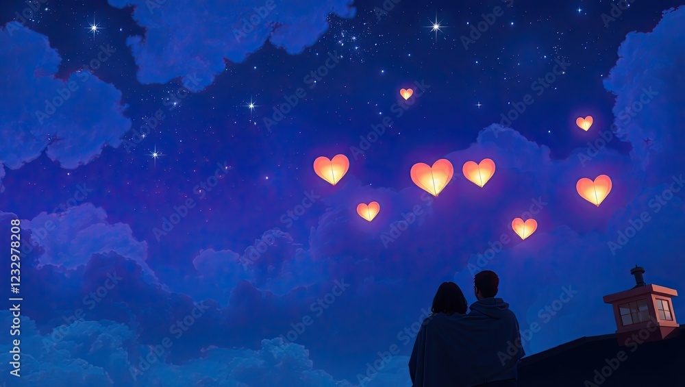 Obraz premium Landscapes with Loving Couples for Valentine's Day: Romantic Moments in Nature That Highlight Your Love and Create an Unforgettable Atmosphere for the Celebration.