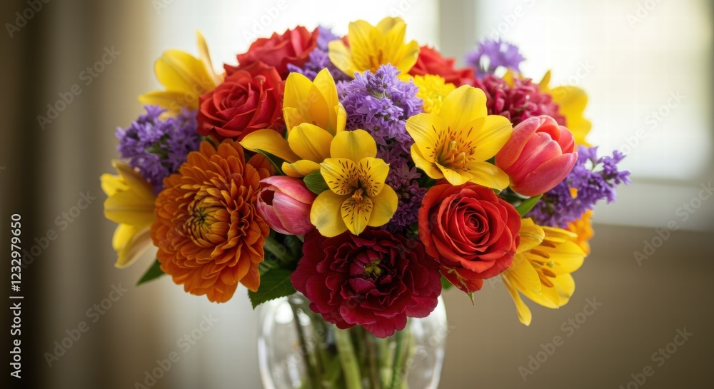 Obraz premium Beautiful bouquet of flowers in a vase